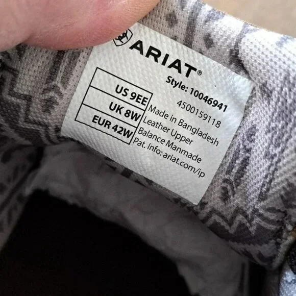 Ariat Hilo Men's Shoes - Color: Brown Bomber - Size: Men 9 EE Wide - Picture 9 of 10